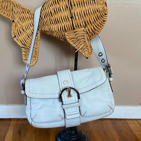 Coach Handbags - Coach Soho White Leather Purse # 9434
